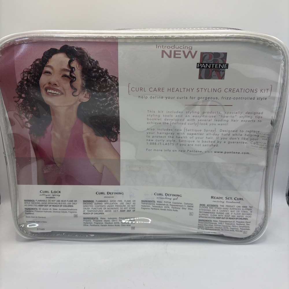 Vintage‎ 2000 Pantene Pro V Curl Care Gift Set Gel Mousse Settique Spray… NOS - Picture 6 of 8